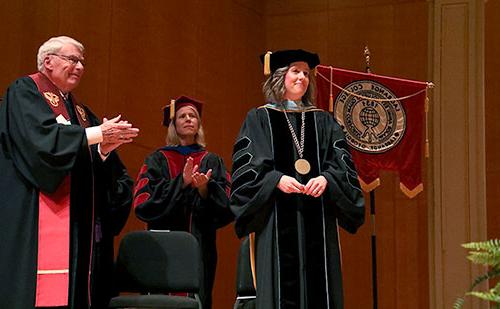 President Baxter at the Presidential Inauguration ceremony