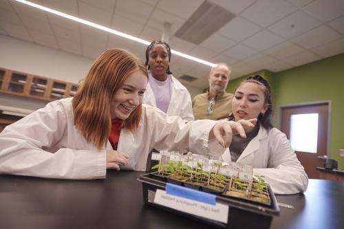 Students in Biology classroom